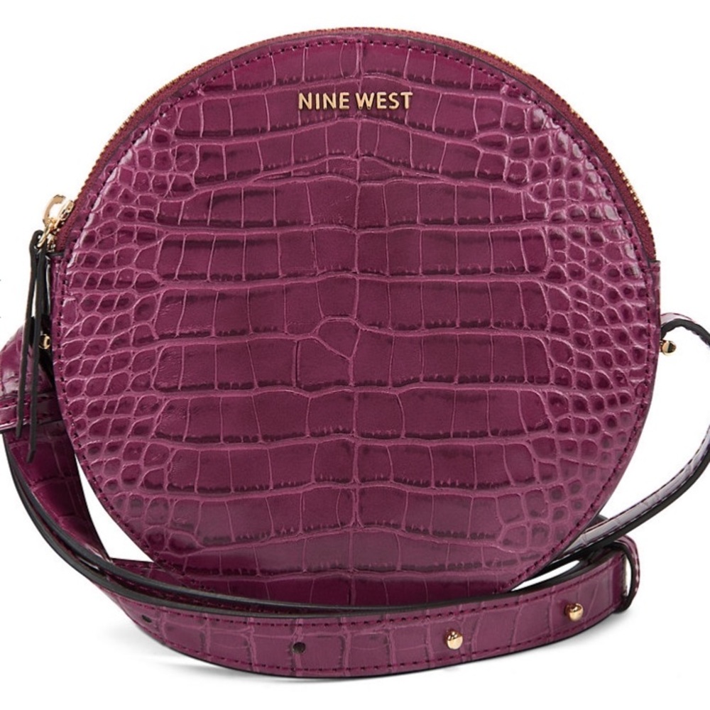 Round Crossbody Purse Snakeskin Pattern